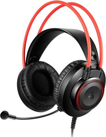 Фото 1/4 Наушники с микрофоном A4Tech Bloody G200S черный/красный 2м мониторные USB оголовье (G200S USB/ BLACK +RED)