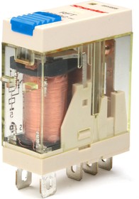 Фото 1/2 RFT1CO024LT, Реле 1пер. 24VDC, 12A/240VAC со светодиодом и тест. кнопкой