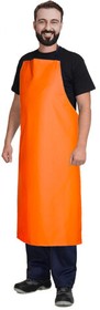 Фото 1/8 Фартук защитный из винилискожи КЩС, объем груди 116-124, рост 164-176, оранжевый, ГРАНДМАСТЕР, 610874