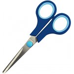 Scissors Attache Economy 140 mm with layer. rubberized. handles, color blue