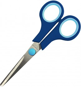 Фото 1/6 Ножницы Attache Economy 140 мм с пласт. прорезин. ручками, цвет синий