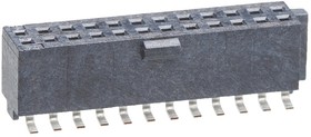 Фото 1/3 78120-2407, Slim-Grid Series Straight Surface Mount PCB Socket, 24-Contact, 2-Row, 1.27mm Pitch, Solder Termination