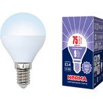Светодиодная лампа LED-G45-9W/DW/E14/FR/NR. Форма шар, матовая. UL-00003824