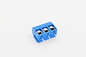 Фото 1/4 DG305-5.0-03P-12-00A(H), (синий), Винтовой клеммный блок с защитой провода, 3 контакта. Серия DG305-5.0