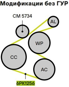 Фото 1/2 GD1203, Ремкомплект привода Лада Vesta (15-) 1.6i/1.8i AC- (6PK778E+ролик)