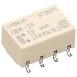 G6K-2F-DC12, Low Signal Relays - PCB Gullwing NoLtch 2.54 DPDT 12VDC 100mW