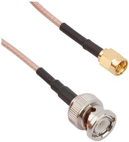 Фото 1/3 245101-01-06.00, RF Cable Assemblies BNC St Plug to SMA ST Plug RG316 6in