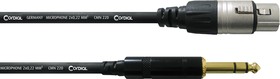 Фото 1/2 Cordial CFM 1.5 FV инструментальный кабель XLR female/джек стерео 6.3мм, 1.5м, черный