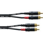 Cordial CFU 1.5 CC кабель сдвоенный RCA-RCA, 1.5м, черный
