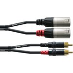 Cordial CFU 1.5 MC кабель сдвоенный RCA-XLR male, 1.5м, черный