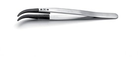 Фото 1/2 2ABCPR.SA.1, 130 mm, PEEK (Tip), Stainless Steel (Body), Flat; Rounded, ESD Tweezers