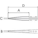 A2AMZ, Zirconia Toughened Aluminium, Flat; Rounded, Tweezer Tips