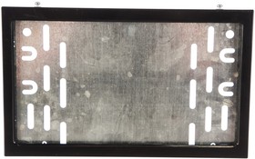 Фото 1/2 Рамка номерного знака 290 х 170 металлическая, с металл. адаптером в сб.,черная SPL1A-31