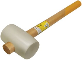 Резиновая белая киянка 45 мм, деревянная рукоятка обратного типа 45320