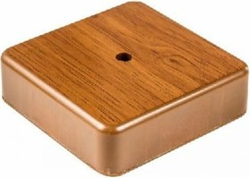 SD Коробка 1 постовая распред. 75х75х20мм c текстурой дерева, 72908N-1