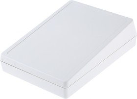 Фото 1/3 A0514007, DeskCase 138 Series White ABS Desktop Enclosure, Sloped Front, 190 x 138 x 54mm