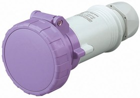 Фото 1/2 335.1605, IP66, IP67 Purple Cable Mount 2P Industrial Power Socket, Rated At 16A, 20 → 25 V