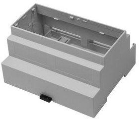 CNMB/6/1, DIN Rail Module Box Size 6 Open Top One Side Open CNMB 90x106x58mm Light Grey Polycarbonate IP20