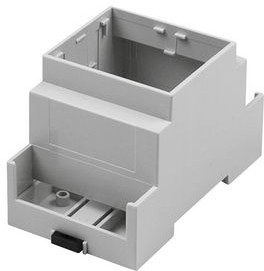 CNMB/3W/2, DIN Rail Module Box Size 3 Open Top Extended Walls Sides Open CNMB 90x53x58mm Light Grey Polycarbonate IP20