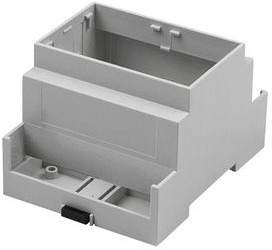 CNMB/4W/2, DIN Rail Module Box Size 4 Open Top Extended Walls Sides Open CNMB 90x71x58mm Light Grey Polycarbonate IP20