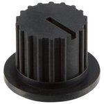 AT3009A, Rotary Knob with Flange Black ø5.9mm