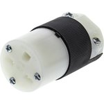 HBL5669C, USA Mains Connector, 15A Black, Cable Mount Nylon Screw, 250 V