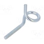 HOH.8100, Hook, Ring, steel, Zinc, Thread length 45mm, Length 100mm