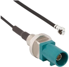 095-820-109-25Z, RF Cable Assemblies FKRA(M)-AMC(M)1.37MM 9.84 Str Blkhd Plug