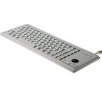 G84 4400LUBFR-0, Wired USB Compact Trackball Keyboard, AZERTY, Grey