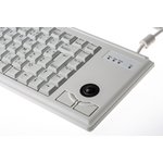 G84 4400LUBFR-0, Wired USB Compact Trackball Keyboard, AZERTY, Grey