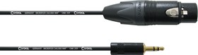 Фото 1/2 Cordial CPM 1.5 FW-BAL микрофонный кабель XLR female/мини-джек стерео 3.5мм, разъемы Neutrik, 1.5 м, черный