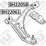 BH22058, Втулка рычага | перед |