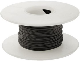 Фото 1/2 KSW28BLK-0100, Hook-up Wire 28AWG LOW STRP FORCE 100' SPOOL BLACK