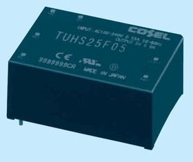 TUHS25F24, AC/DC Power Modules 25W 24V 1.1A ENCAPSULATE - PCB TH