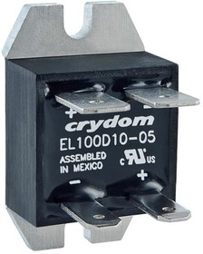 EL100D5-12, Solid State Relay - 10-14 VDC Control Voltage Range - 5 A Maximum Load Current - 3-100 VDC Operating Voltage Rang ...