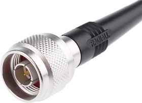 Фото 1/2 R284C0351027, Male BNC to Male N Type Coaxial Cable, 1m, RG58 Coaxial, Terminated