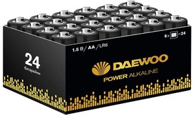 Фото 1/3 Элемент питания алкалиновый AA/LR6 1.5В Power Alkaline Pack-24 (уп.24шт) DAEWOO 5042087