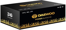 Фото 1/3 Элемент питания алкалиновый AA/LR6 1.5В Power Alkaline Pack-36 (уп.36шт) DAEWOO 5042094