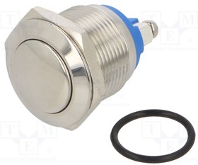 PV1S640SS, Pushbutton Switches 0-2A 48VDC Off (On) 19mm Domed 1 Pole