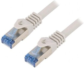 Фото 1/2 CQ3042S, Patch cord; S/FTP; 6a; stranded; Cu; LSZH; grey; 1.5m; 27AWG