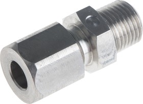 Фото 1/2 1/8 NPT Compression Fitting for Use with Thermocouple or PRT Probe, 6mm Probe, RoHS Compliant Standard