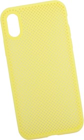 Фото 1/3 Силиконовый чехол "LP" для iPhone X "Silicone Dot Case" (желтый/коробка)