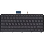 Клавиатура для ноутбука HP EliteBook Folio 1020 G1 черная с черной рамкой и ...