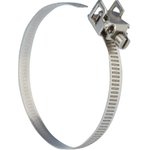 FLS050SS, Stainless Steel Slotted Screw Quick Release Strap, 7mm Band Width, 35 50mm ID