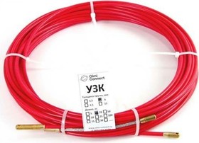 Протяжка для кабеля мини УЗК d=6 мм L=300 м в бухте, красный СП-Б-6/300
