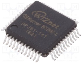 W5100S-L, Ethernet ICs 10/100 Base-T/TX PHY SPI Interface 7x7