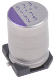 Фото 1/3 25SVPD47M, Polymer Aluminium Electrolytic Capacitor, OS-CON, 47 мкФ, 25 В, Radial Can - SMD, Серия SVPD