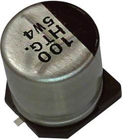Фото 1/3 EEETG1H101UP, SMD электролитический конденсатор, Радиальная банка - SMD, 100 мкФ, 50 В, 0.5 Ом