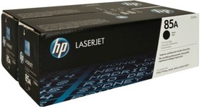 Фото 1/8 Картридж лазерный HP (CE285AF) LaserJet P1102/P1102W/M1212NF, №85А, комплект 2 шт., оригинальный, ресурс 2 х 1600 страниц