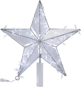 Фото 1/8 514-275, Светодиодная фигура Звезда 100 см, 200 светодиодов, с трубой и подвесом, цвет свечения белый NEON-NI